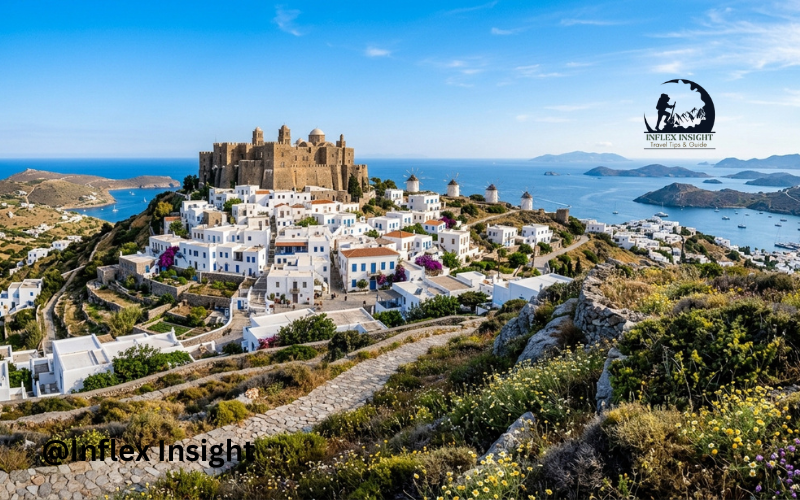 Island Of Patmos In The Aegean Sea